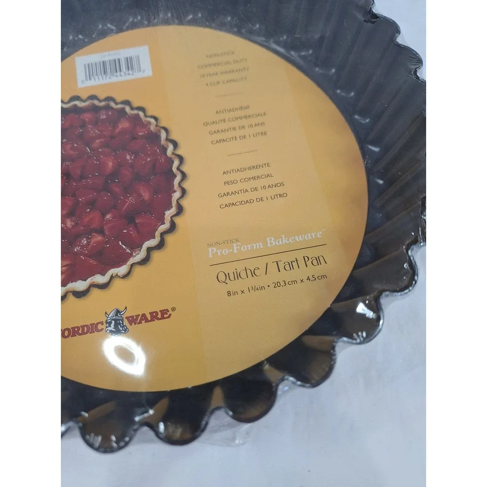 Nordic Ware Pro-Form Non-Stick 8 Inch Quiche Tart Pan 4 Cup Capacity 44342 NEW